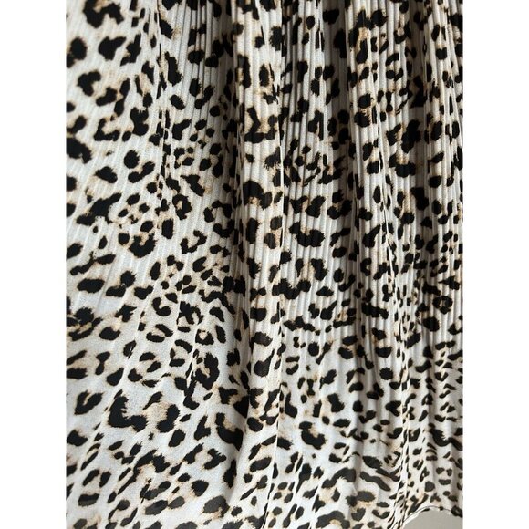 Banana Republic Pleated Cheetah Animal Print Skirt Women’s 4 Flounce Mini Skirt - Picture 8 of 8